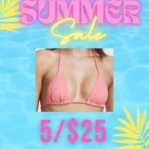 VICTORIA'S SECRET SWIM Mix-and-Match Triangle Bikini Top Pink Grapefruit